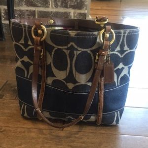 Denim coach purse!!